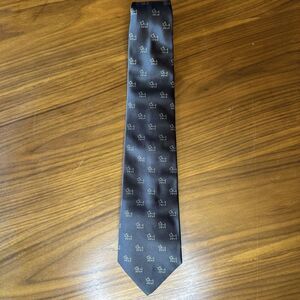 Scottish Terrier Mens Tie Silk Patterned Banana Republic Brown Italian